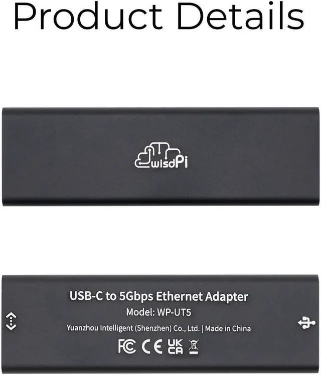 Alt view image 3 of 7 - visiPower USB 3.2 to 5GbE Ethernet Adapter Hyper Fast 5Gbps Networking Stable Connection Realtek RTL8157 Wired LAN Network Connection 5G, 2.5G, 1G,100Mbps Adapter Compatible with Windows Mac OSX Linux