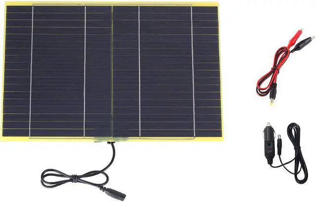 Alt view image 2 of 6 - 10W 18V 550mA Portable Solar Cell Solar Panel For 12V Car Boat Battery Charger