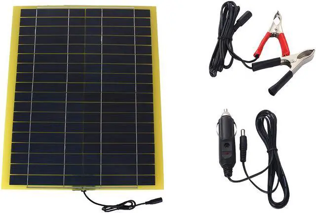 Alt view image 3 of 7 - 20W 18V 1.2A Flexible Solar Panel Power Bank For 12V Car Battery Charger