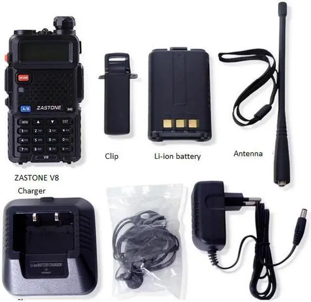 Alt view image 4 of 7 - Mini Zastone ZT-V8 Walkie Talkie Dual Band Dual Display Two Way Radio Protable Interphone Ham Radio 3km-5km