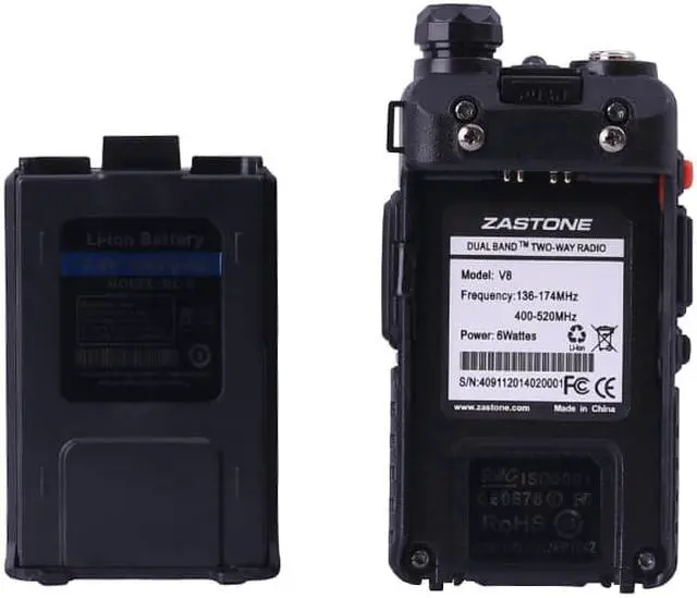 Alt view image 7 of 7 - Mini Zastone ZT-V8 Walkie Talkie Dual Band Dual Display Two Way Radio Protable Interphone Ham Radio 3km-5km