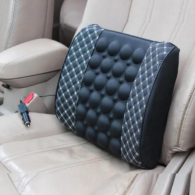 Alt view image 6 of 6 - Car Electric Massage Cushion Lumbar Car Seat Back Cushion Waist Support Backrest