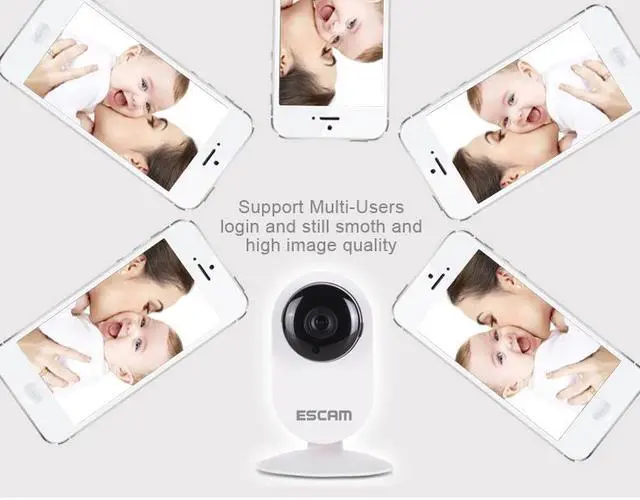 Alt view image 4 of 7 - ESCAM QF605 IP Network Camera HD 720P IR Cut  P2P Two-way Audio Wifi Smart IP mini Baby Camera