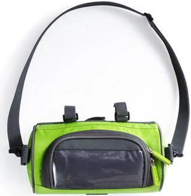 Alt view image 7 of 7 - Bicycle Bike Bag Front Handlebar Holder Pannier Pouch Smart Phone Bag Holder Green