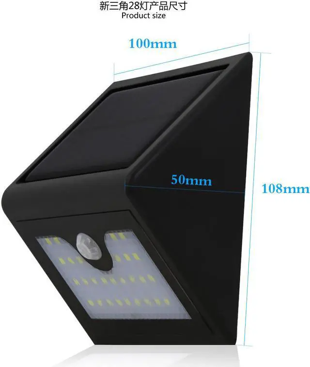 Alt view image 6 of 7 - 28 LED PIR Human Motion Sensor Solar Light Home Garden Wall Security Lamp