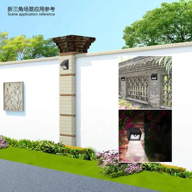 Alt view image 7 of 7 - 28 LED PIR Human Motion Sensor Solar Light Home Garden Wall Security Lamp