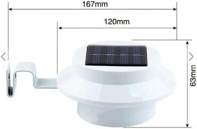 Alt view image 5 of 7 - 3 LED Solar Power Sensor Wall Light Outdoor Garden Landscape Fence Spot Lamp