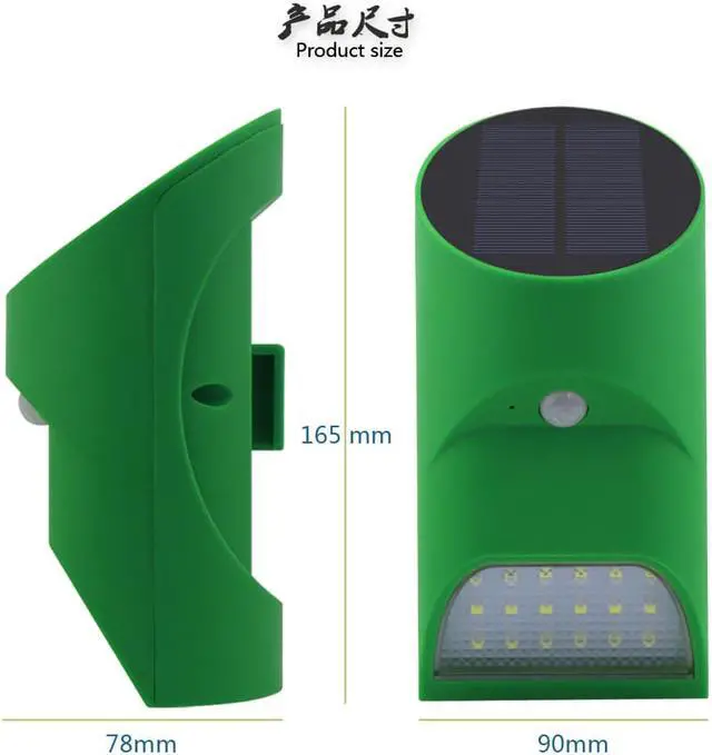 Alt view image 4 of 7 - 18 LED Ultra-bright Solar Power PIR Motion Sensor Lamp Outdoor Garden Wall Light