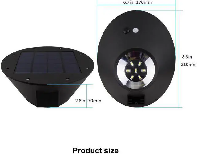 Alt view image 2 of 6 - 7 LED 2W Solar Motion Lights Outdoor Wall Garden Human Infrared Sensor Lamp