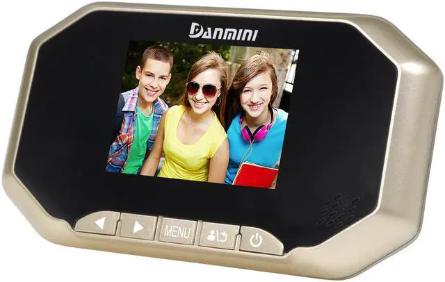 Alt view image 2 of 7 - Gold Danmini YB-30AHD-M 3.0 inch Screen 2.0MP Security Camera Motion Detection Peephole Viewer