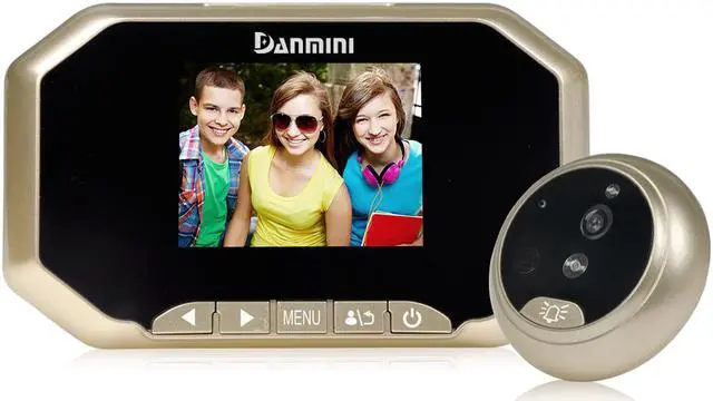 Main image of Danmini YB-30AHD 3.0 Inch Digital Peephole Viewer 1.3MP Security Camera Gold Color