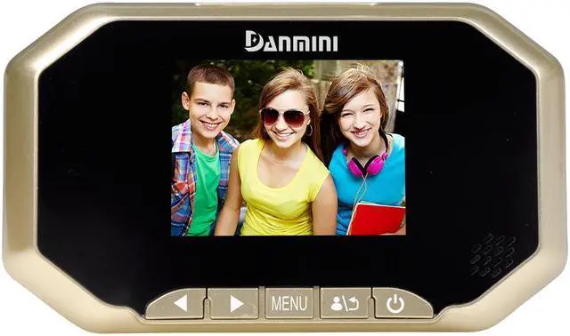 Alt view image 2 of 7 - Danmini YB-30AHD 3.0 Inch Digital Peephole Viewer 1.3MP Security Camera Gold Color