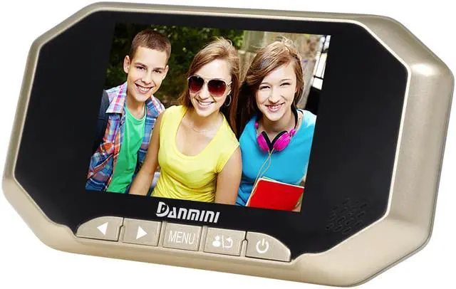 Alt view image 3 of 7 - Gold Danmini YB-35AHD-M 3.5 inch Screen 2.0MP Security Camera Motion Detection Peephole Viewer