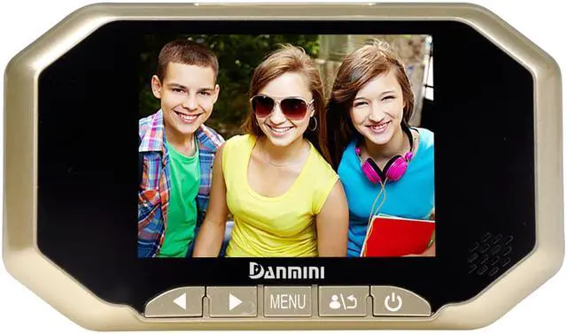 Alt view image 2 of 7 - Gold Danmini YB-35AHD-M 3.5 inch Screen 2.0MP Security Camera Motion Detection Peephole Viewer