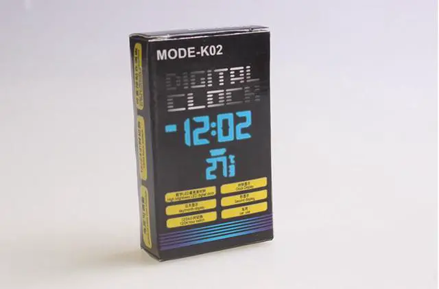 Alt view image 5 of 7 - Digital LED High Brightness Car Auto Electronic Clock Thermometer Car Watch