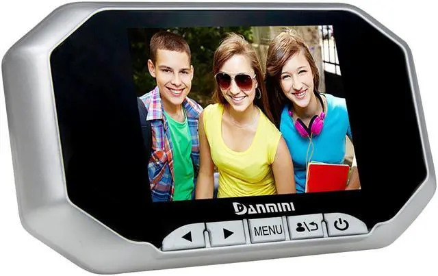 Alt view image 3 of 7 - Danmini YB-35AHD-M 3.5 inch Screen 2.0MP Security Camera Peephole Viewer Silver Color