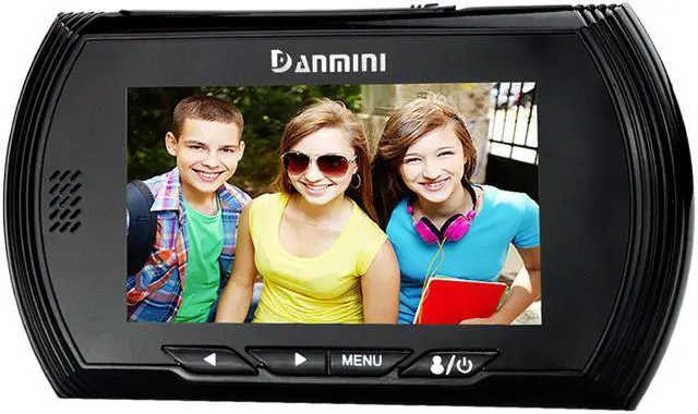 Alt view image 2 of 7 - Danmini YB-43AHD-M 4.3 inch Screen 1.0MP Door Peephole Viewer Support TF Card Black Color