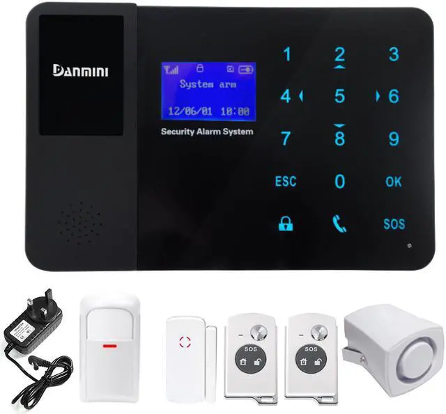 Main image of YA-800-GSM-black Touch Screen Ultra-thin Home Security Wireless SMS GSM Alarm System