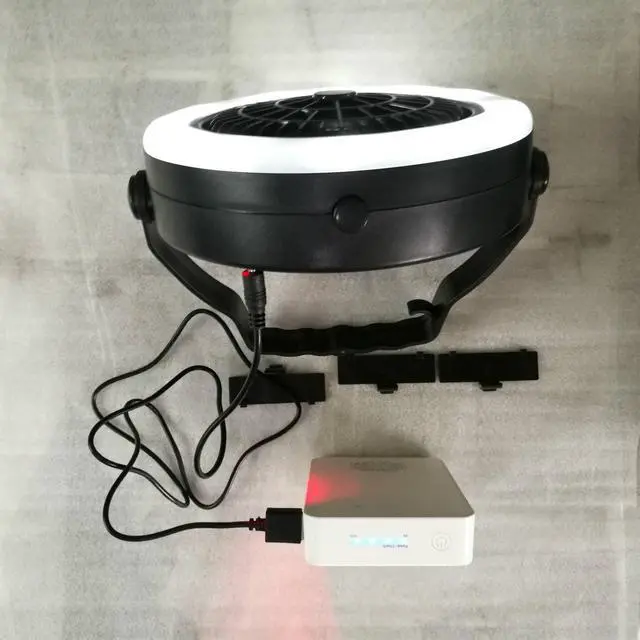 Alt view image 3 of 7 - Outdoor Multifunction Portable USB Camping LED Fan Light Tent Lamp W/Hook
