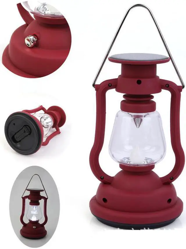 Main image of Hot Outdoor Solar Powered Bright LED Hand Crank Camping Lantern Light Lamp