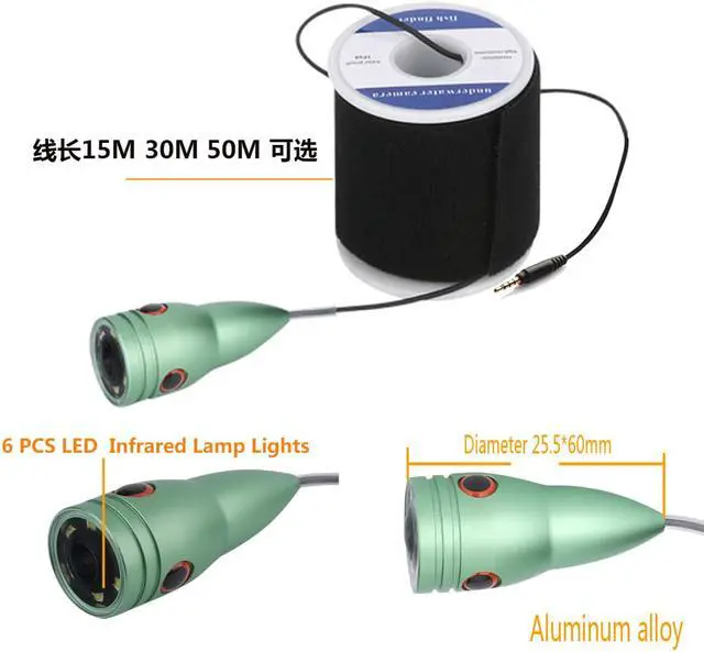 Alt view image 3 of 7 - VisiPower 1000TVL Fish Finder Underwater Fishing Camera 4.3" LCD Monitor 6PCS 1W IR LED Night Vision Camera For Fishing Cable Length 15m/49ft