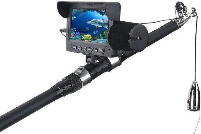 Alt view image 2 of 7 - VisiPower 1000tvl Underwater Fishing Video Camera Kit 6 PCS 1W IR LED Lights with 4.3" Inch Color Monitor Cable Length 30m/98ft