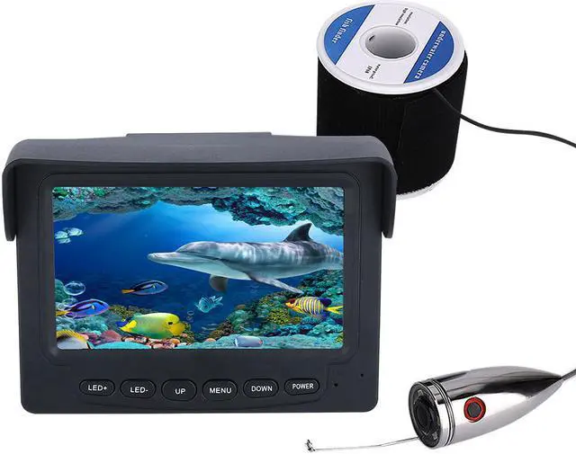 Alt view image 6 of 7 - VisiPower 1000tvl Underwater Fishing Video Camera Kit 6 PCS 1W IR LED Lights with 4.3" Inch Color Monitor Cable Length 30m/98ft