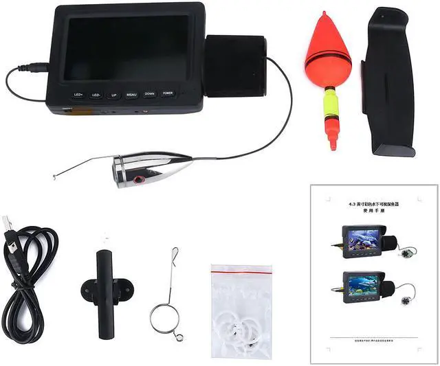 Alt view image 7 of 7 - VisiPower 1000tvl Underwater Fishing Video Camera Kit 6 PCS 1W IR LED Lights with 4.3" Inch Color Monitor Cable Length 30m/98ft