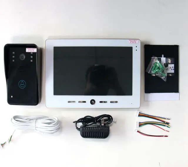 Alt view image 7 of 7 - 10 inch Video Door Phone Intercom Doorbell Touch Button Remote Unlock Night Vision Security CCTV Camera Home Surveillance