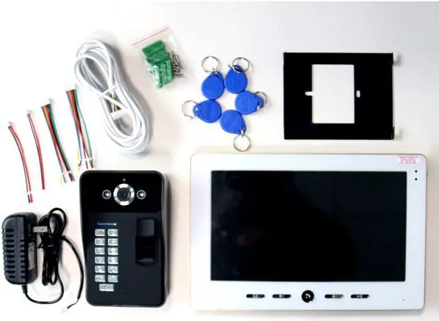 Alt view image 6 of 6 - 10inch Lcd Fingerprint Recognition RFID Password  Video Door Phone Intercom System outdoor unit