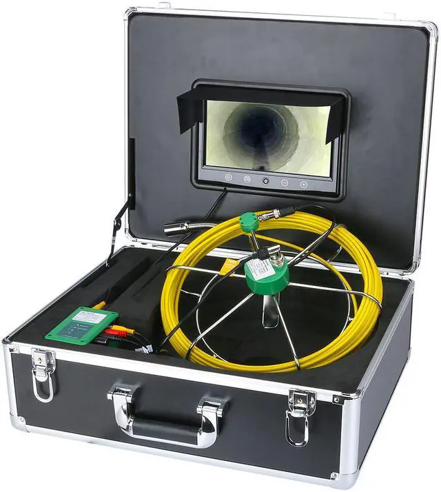 Alt view image 6 of 6 - 9 inch LCD DVR 1000TVL Camera with 6W LED Lights 8GB TF Card 20M IP68 Waterproof Drain Pipe Sewer Inspection Camera System