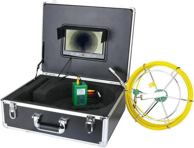 Alt view image 2 of 7 - 30M IP68 9 inch LCD DVR 1000TVL Camera with 6W LED Lights 8GB TF Card Waterproof Drain Pipe Sewer Inspection Camera System