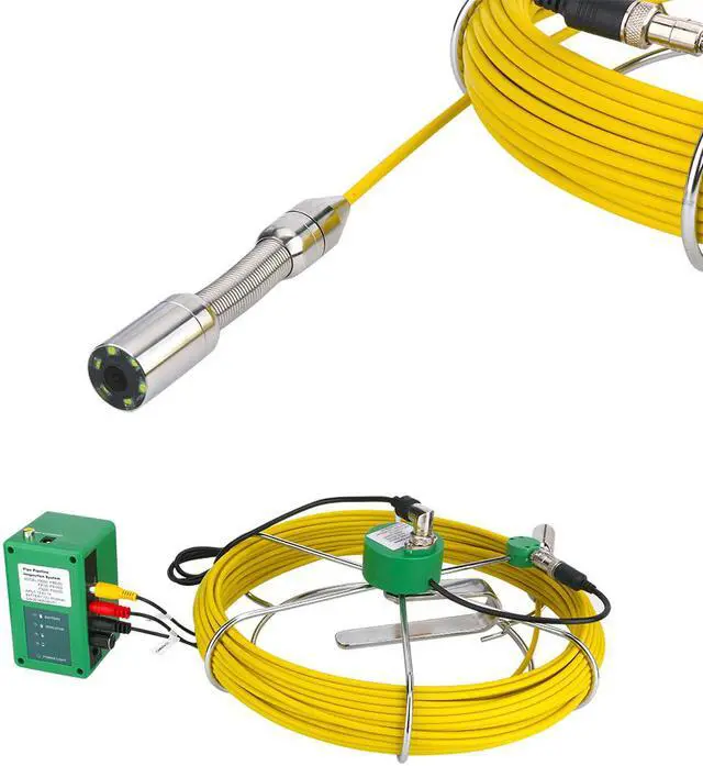 Alt view image 5 of 7 - 9 inch LCD DVR 1000TVL Camera with 6W LED Lights 8GB TF Card 40M IP68 Waterproof Drain Pipe Sewer Inspection Camera System
