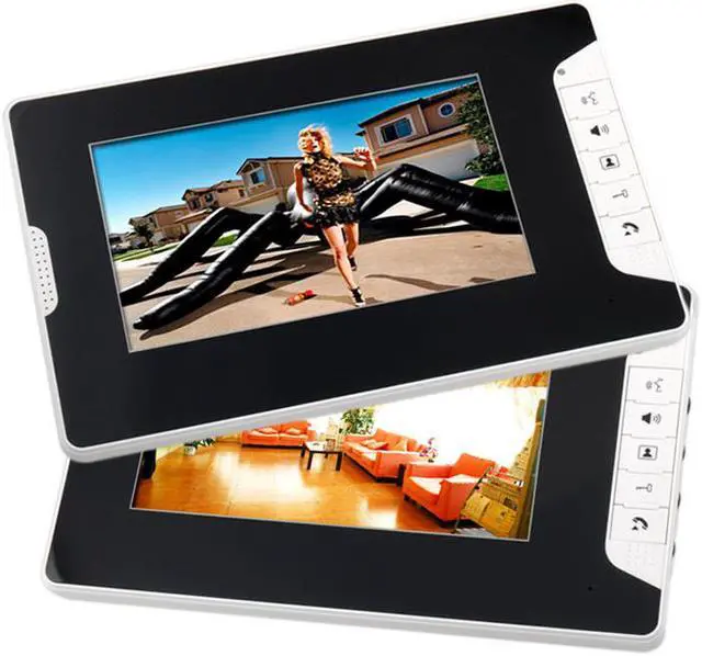 Alt view image 2 of 6 - 7 inch Color Video Door Phone Intercom System With 1 Monitor 1 RFID HD Doorbell 1000TVL Camera +Electric Magnetic Door Lock 180K