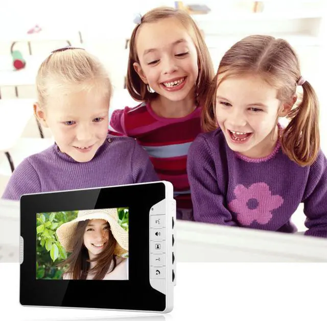 Alt view image 3 of 6 - 7 inch Color Video Door Phone Intercom System With 1 Monitor 1 RFID HD Doorbell 1000TVL Camera +Electric Magnetic Door Lock 180K