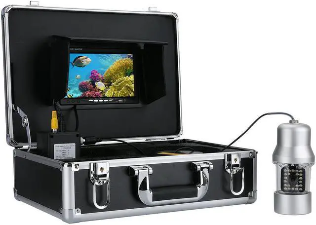 Alt view image 5 of 7 - 7 Inch Color Screen 30m Professional Underwater Fishing Video Camera Fish Finder Waterproof 22 LEDs 360 Degree Rotating Camera