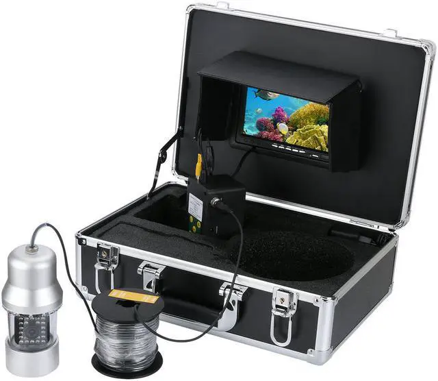 Alt view image 7 of 7 - 7 Inch Color Screen 30m Professional Underwater Fishing Video Camera Fish Finder Waterproof 22 LEDs 360 Degree Rotating Camera