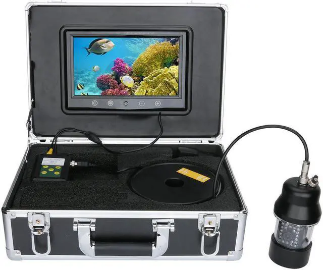 Alt view image 5 of 7 - Waterproof 20m Professional Underwater Fishing Video Camera Fish Finder 9 Inch DVR Recorder Color Screen  22 LEDs 360 Degree Rotating