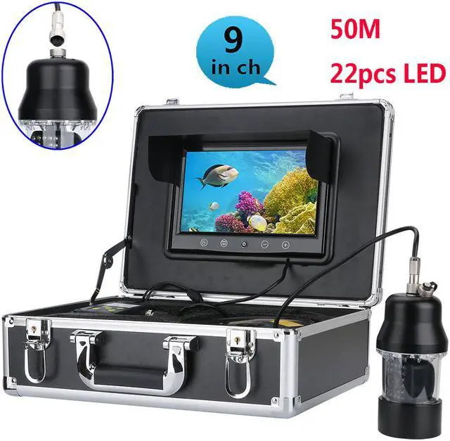 Main image of 9 Inch DVR Recorder Color Screen 50m Professional Underwater Fishing Video Camera Fish Finder Waterproof 22 LEDs 360 Degree Rotating Camera
