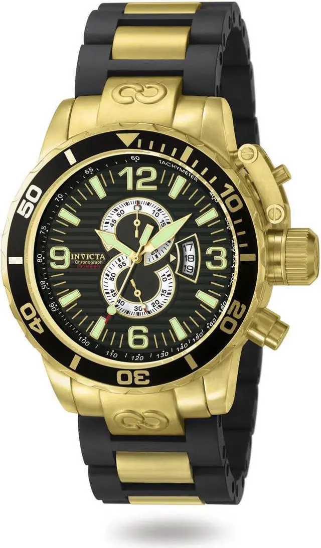 Alt view image 10 of 15 - Invicta Men's Corduba Chronograph Goldplated & Rubber