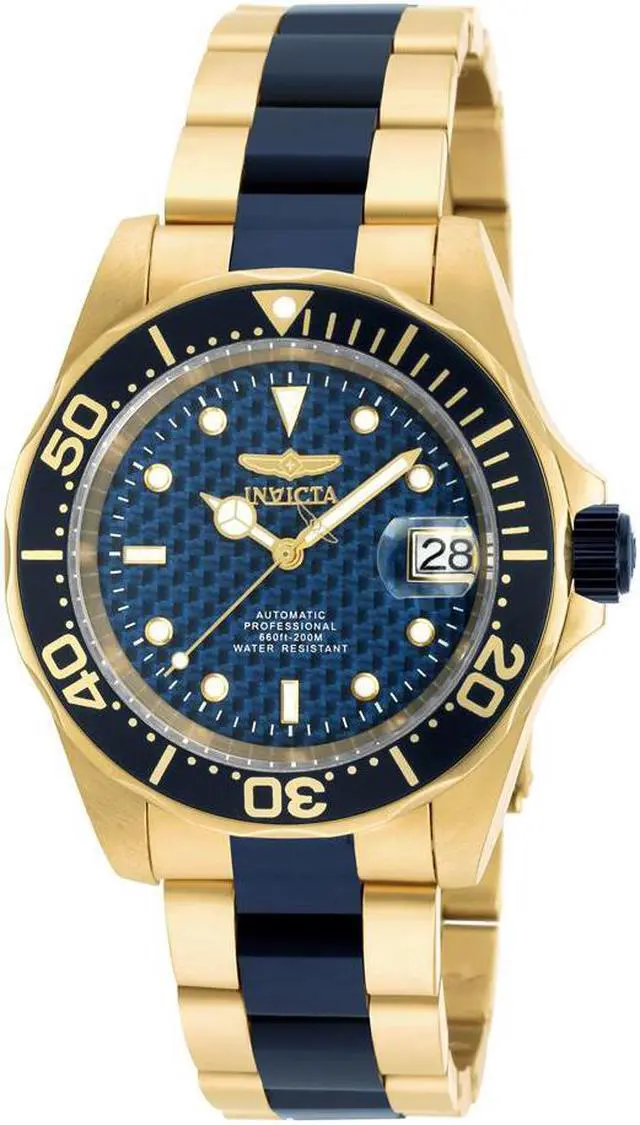 Alt view image 4 of 4 - Invicta Men's 90185 Pro Diver Automatic 3 Hand Dark Blue Dial Watch