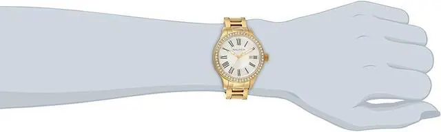 Alt view image 6 of 8 - Nautica Women's Bfd 101 N16661M Gold Stainless-Steel Quartz Watch with Silver Dial