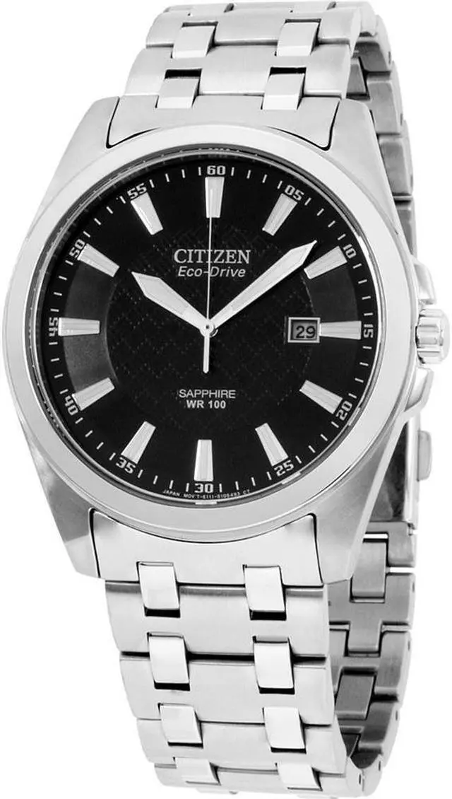 Alt view image 9 of 20 - Citizen Eco-Drive WR100 Sapphire Glass Black Dial Men's watch #BM7100-59E