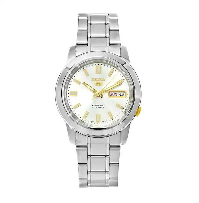 Alt view image 2 of 11 - Seiko Automatic Men's Watch with a Stainless Steel Bracelet and Silver Tone Dial - SNKK09