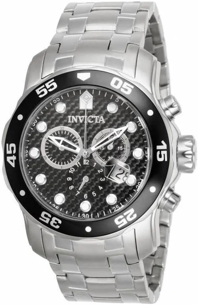 Alt view image 15 of 17 - Invicta  Pro Diver 17082  Stainless Steel Chronograph  Watch