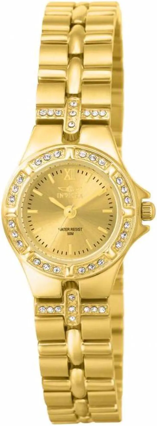 Alt view image 9 of 15 - Invicta 0134 Women's Wildflower 18K Gp Ss Gold-Tone Dial 18K Gp Ss Watch