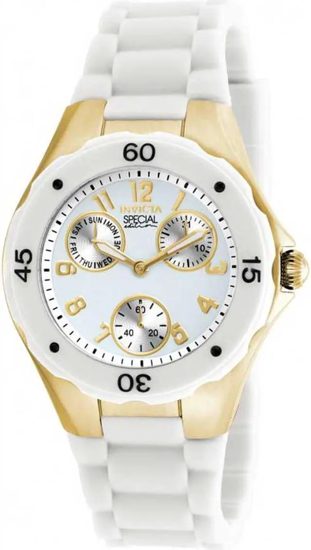 Main image of Invicta 18796 Women's Chronograph White Polyurethane Flame Fusion Watch