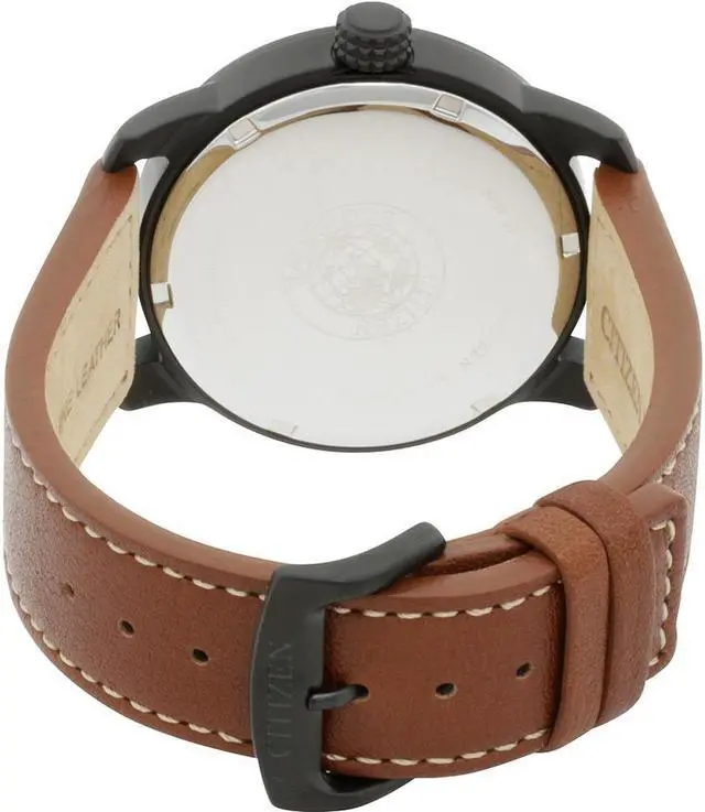 Alt view image 6 of 18 - Citizen Men's BM8475-26E Eco-Drive Sport Brown Leather Watch