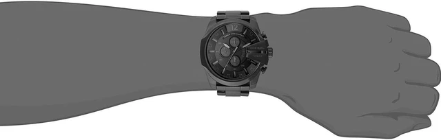 Alt view image 7 of 14 - Diesel Men's Mega Chief Chronograph Stainless Steel Watch - Black