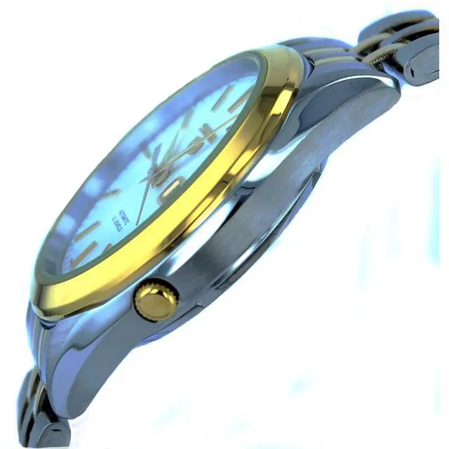 Alt view image 6 of 6 - Seiko SNKL24 Two Tone Seiko 5 Automatic Link Bracelet